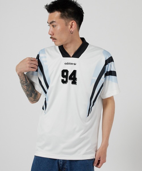 adidas(アディダス)の「adidas/アディダス サンティアゴ AOP インフィル ジャージ ゲームシャツ ユニフォーム風 サッカーTシャツ スポーティー 秋 秋服 2026年秋冬(Tシャツ/カットソー・メンズ・ホワイト・M/L/XL)」の12枚目の写真