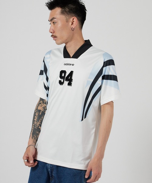 adidas(アディダス)の「adidas/アディダス サンティアゴ AOP インフィル ジャージ ゲームシャツ ユニフォーム風 サッカーTシャツ スポーティー 秋 秋服 2026年秋冬(Tシャツ/カットソー・メンズ・ホワイト・M/L/XL)」の11枚目の写真