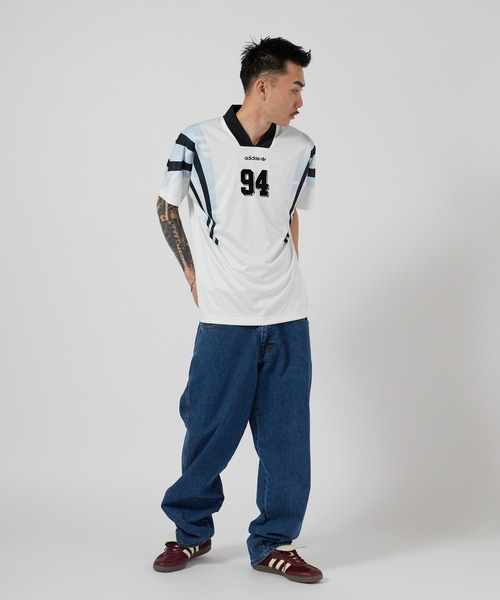 adidas(アディダス)の「adidas/アディダス サンティアゴ AOP インフィル ジャージ ゲームシャツ ユニフォーム風 サッカーTシャツ スポーティー 秋 秋服 2026年秋冬(Tシャツ/カットソー・メンズ・ホワイト・M/L/XL)」の7枚目の写真