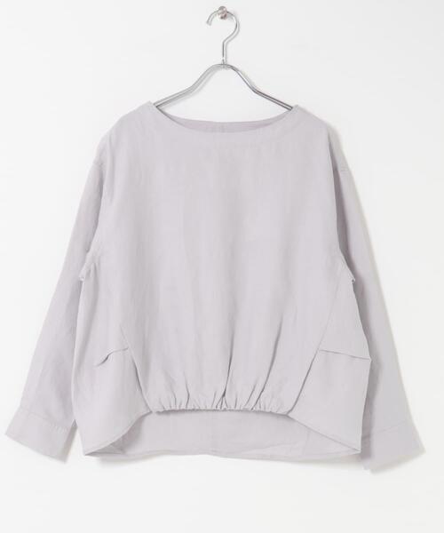 URBAN RESEARCH DOORS（アーバンリサーチドアーズ）の「リネンフロントギャザープルオーバー（シャツ/ブラウス・レディース・ネイビー/ライトグレー/ライトブルー・FREE）」の10枚目の写真