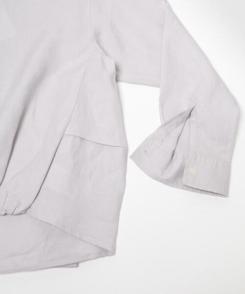 URBAN RESEARCH DOORS（アーバンリサーチドアーズ）の「リネンフロントギャザープルオーバー（シャツ/ブラウス・レディース・ネイビー/ライトグレー/ライトブルー・FREE）」の11枚目の写真