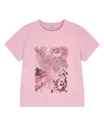 ダスティアートワークスリムTシャツ (ピンク)