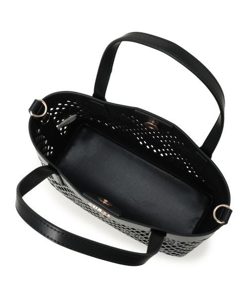 Guess(ゲス)の「LETTY 2 In 1 Mini Tote トートバッグ ミニトート ショルダーバッグ(トートバッグ・レディース・オフホワイト/ブラック/ライトブルー・ONE SIZE)」の19枚目の写真