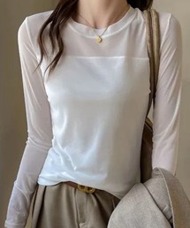 【大人の抜け感】シアードッキングトップス