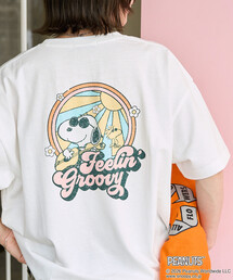 限定展開 別注/SNOOPY/スヌーピー ポッププリント 半袖 Tシャツ