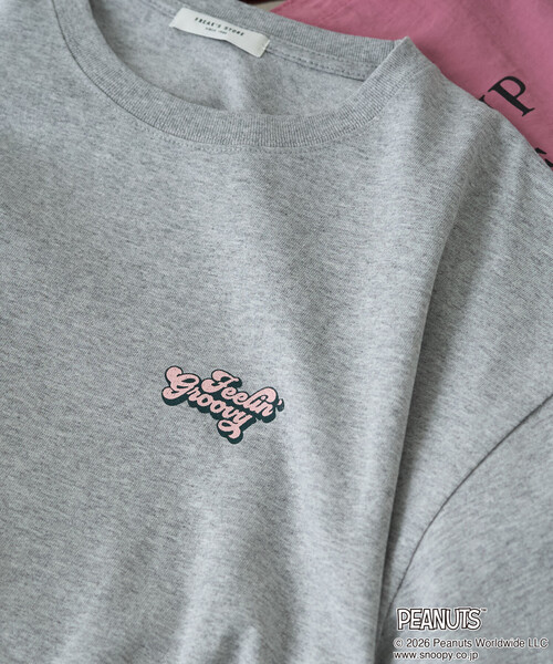FREAK'S STORE（フリークスストア）の「限定展開　別注/SNOOPY/スヌーピー ポッププリント 半袖 Tシャツ（Tシャツ/カットソー・レディース・ブラック/グレー/オフホワイト・ﾌﾘ-）」の11枚目の写真