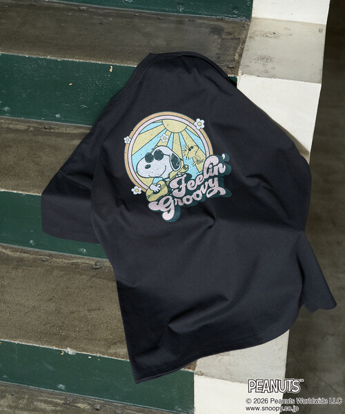 FREAK'S STORE（フリークスストア）の「限定展開　別注/SNOOPY/スヌーピー ポッププリント 半袖 Tシャツ（Tシャツ/カットソー・レディース・ブラック/グレー/オフホワイト・ﾌﾘ-）」の12枚目の写真