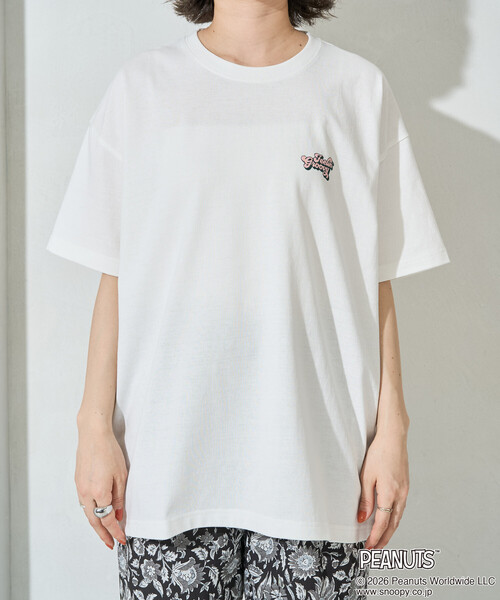 FREAK'S STORE（フリークスストア）の「限定展開　別注/SNOOPY/スヌーピー ポッププリント 半袖 Tシャツ（Tシャツ/カットソー・レディース・ブラック/グレー/オフホワイト・ﾌﾘ-）」の14枚目の写真