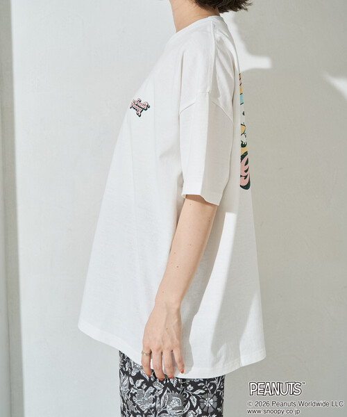 FREAK'S STORE（フリークスストア）の「限定展開　別注/SNOOPY/スヌーピー ポッププリント 半袖 Tシャツ（Tシャツ/カットソー・レディース・ブラック/グレー/オフホワイト・ﾌﾘ-）」の15枚目の写真