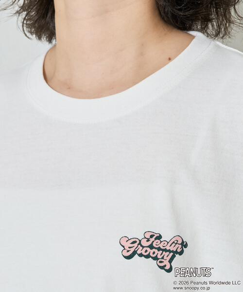 FREAK'S STORE（フリークスストア）の「限定展開　別注/SNOOPY/スヌーピー ポッププリント 半袖 Tシャツ（Tシャツ/カットソー・レディース・ブラック/グレー/オフホワイト・ﾌﾘ-）」の17枚目の写真