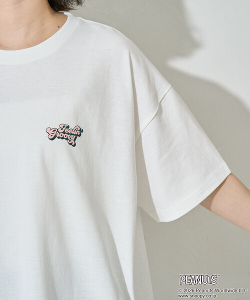FREAK'S STORE（フリークスストア）の「限定展開　別注/SNOOPY/スヌーピー ポッププリント 半袖 Tシャツ（Tシャツ/カットソー・レディース・ブラック/グレー/オフホワイト・ﾌﾘ-）」の18枚目の写真