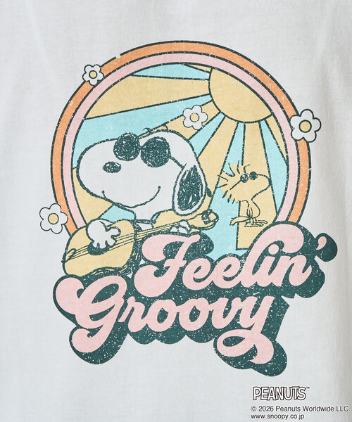 FREAK'S STORE（フリークスストア）の「限定展開　別注/SNOOPY/スヌーピー ポッププリント 半袖 Tシャツ（Tシャツ/カットソー・レディース・ブラック/グレー/オフホワイト・ﾌﾘ-）」の22枚目の写真