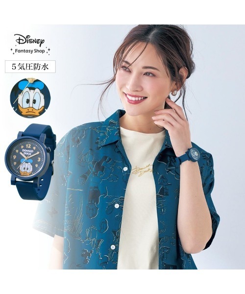 Disney(ディズニー)の「5気圧防水シリコン素材の腕時計「ドナルドダック」(アナログ腕時計・レディース・ブルー系その他・-)」の2枚目の写真