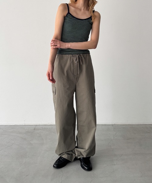CANAL JEAN(キャナルジーン)の「Lakey Park ボーダーキャミ(キャミソール・レディース・サックスブルー/ネイビー/ラベンダー・ONE SIZE)」の9枚目の写真