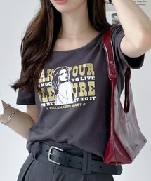 グリッターgirl Uネック 半袖 Tシャツ