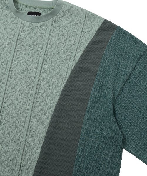 AJOBYAJO（アジョバイアジョ）の「Knit Mixed Wide Top [MINT]（Tシャツ/カットソー・レディース・その他・LARGE）」の2枚目の写真