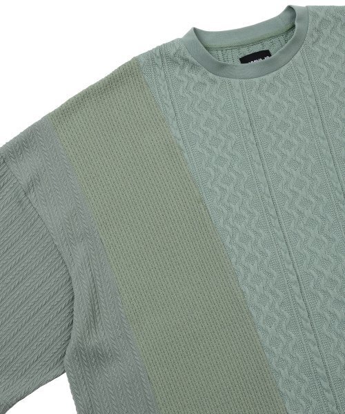 AJOBYAJO（アジョバイアジョ）の「Knit Mixed Wide Top [MINT]（Tシャツ/カットソー・レディース・その他・LARGE）」の3枚目の写真