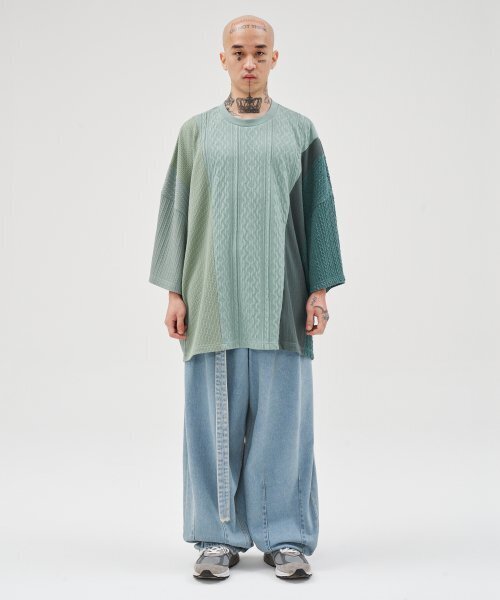 AJOBYAJO（アジョバイアジョ）の「Knit Mixed Wide Top [MINT]（Tシャツ/カットソー・レディース・その他・LARGE）」の5枚目の写真