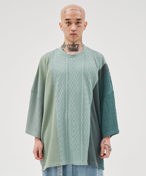 AJOBYAJO（アジョバイアジョ）の「Knit Mixed Wide Top [MINT]（Tシャツ/カットソー・レディース・その他・LARGE）」の6枚目の写真