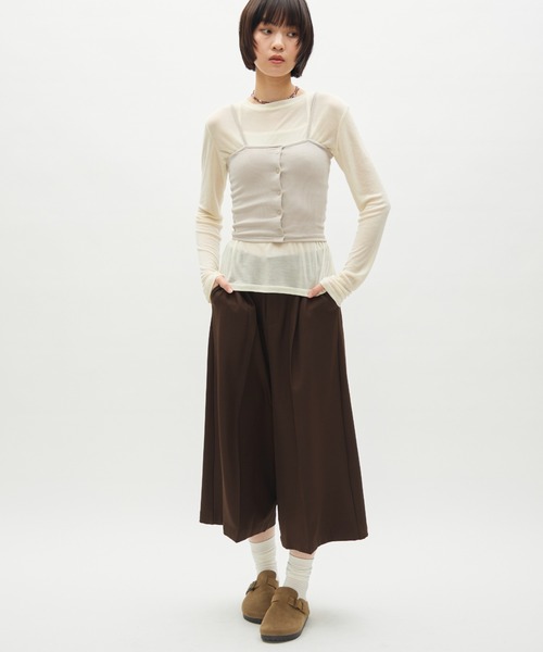 full/fill.(フルフィル)の「front button rib camisole / フロントボタンリブキャミソール(キャミソール・レディース・ライトグレー/ブラック/グレー・FREE)」の9枚目の写真