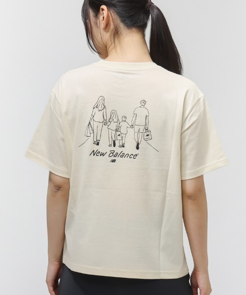 NEW BALANCE（ニューバランス）の「【別注】ニューバランス New Balance HomeSweetHomeTShirt 限定コラボ（Tシャツ/カットソー・レディース・グリーン/ダークグレー/アイボリー・S/M/L/XL）」の2枚目の写真