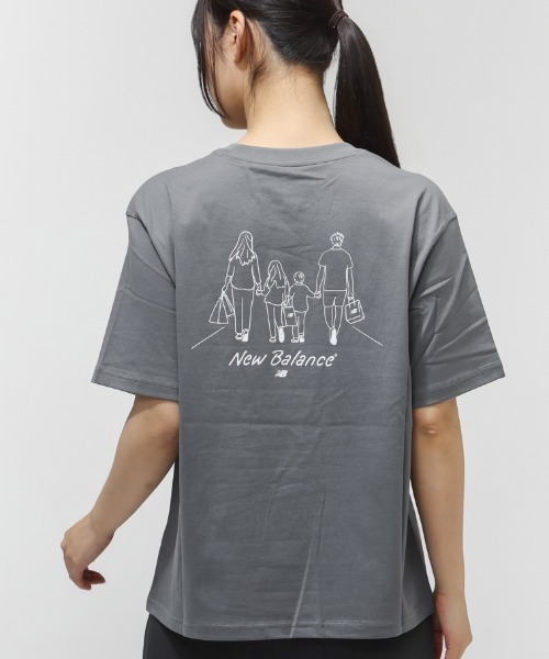 NEW BALANCE（ニューバランス）の「【別注】ニューバランス New Balance HomeSweetHomeTShirt 限定コラボ（Tシャツ/カットソー・レディース・グリーン/ダークグレー/アイボリー・S/M/L/XL）」の3枚目の写真