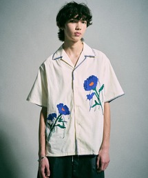 Camphor wood | FLOWER EMBROIDERY SAGARA H/S SHIRT / フラワーサガラ刺繍ブランケットステッチシャツ(シャツ/ブラウス)