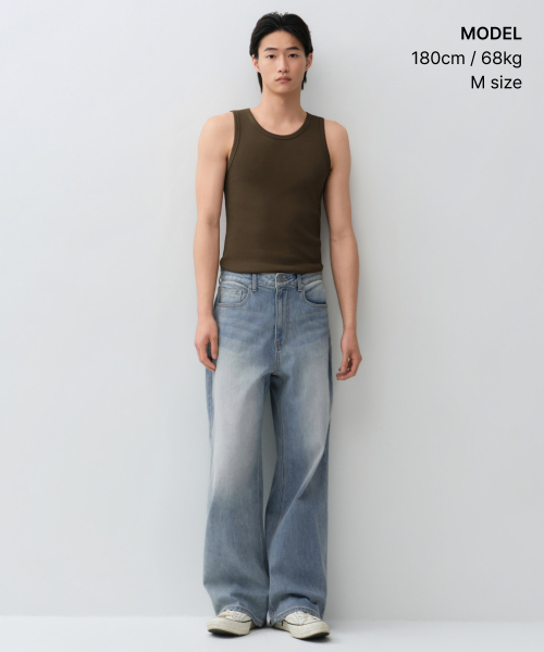 MUSINSA STANDARD（ムシンサスタンダード）の「[クールタンダード] エッセンシャルタンクトップ [ブラウン]（Tシャツ/カットソー・メンズ・その他・SMALL/MEDIUM/LARGE/X-LARGE/2XL/3XL）」の2枚目の写真