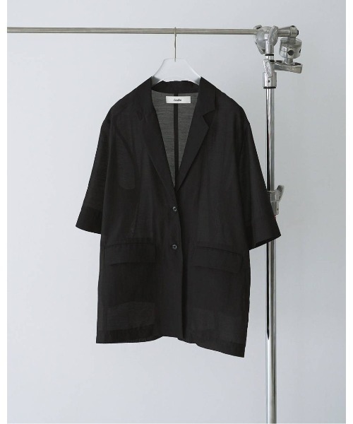 anuke(アンヌーク)の「anuke Sheer Halfsleeve Jacket(その他アウター・レディース・ブラック/グレー・FREE)」の3枚目の写真