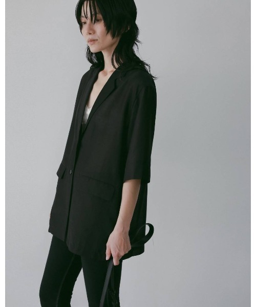 anuke(アンヌーク)の「anuke Sheer Halfsleeve Jacket(その他アウター・レディース・ブラック/グレー・FREE)」の6枚目の写真