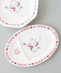 Disney（ディズニー）の「〈DISNEY/ディズニー〉ミッキー＆ミニー 町中華 メラミンギョーザ皿 MCH3（食器）」