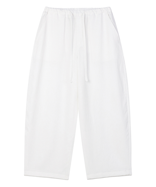 PRAIRIE(KR)(プレーリー)の「BARRELFIT リネン ワイドスラックス (WHITE)(スラックス・メンズ・ホワイト・SMALL/MEDIUM/LARGE)」の6枚目の写真