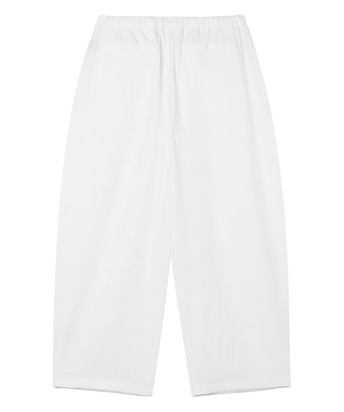 PRAIRIE(KR)(プレーリー)の「BARRELFIT リネン ワイドスラックス (WHITE)(スラックス・メンズ・ホワイト・SMALL/MEDIUM/LARGE)」の7枚目の写真