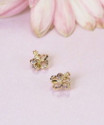 Zoule ゾーラ：FLOWER LETTER SERIES　jewel flower letter6　花言葉　ハイビスカス　イヤリング