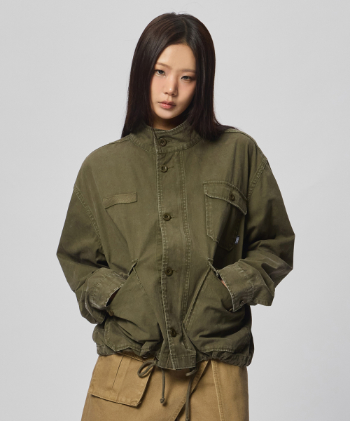 Verdnt（バーダント）の「ガーメントダイミリタリージャケット [カーキ]（ミリタリージャケット・レディース・その他・MEDIUM/SMALL）」の2枚目の写真
