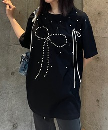 パール×リボン モチーフTシャツ