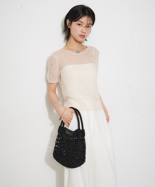 THEATRE PRODUCTS(シアタープロダクツ)の「ラメメッシュバッグ(ハンドバッグ・レディース・ゴールド/ブラック・FREE)」の9枚目の写真