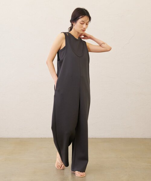 Omekashi（オメカシ）の「タンクセットロンパース（サロペット/オーバーオール・レディース・チャコールグレー/ブラック・FREE）」の20枚目の写真
