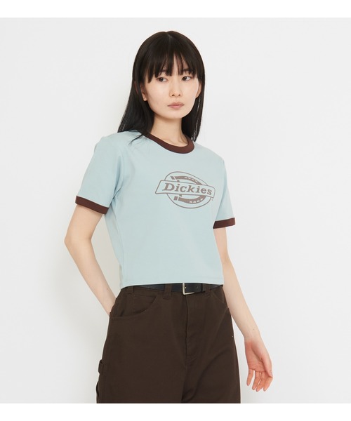 Dickies(ディッキーズ)の「Dickies/ディッキーズ プリントコンパクトTシャツ(Tシャツ/カットソー・レディース・イエロー系その他/ブルー・MEDIUM/SMALL)」の1枚目の写真
