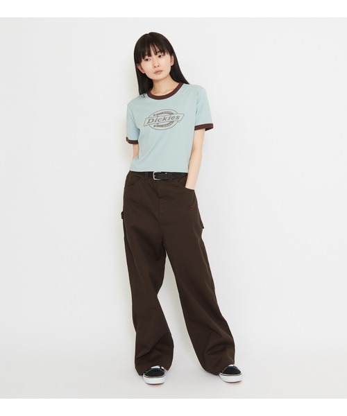 Dickies(ディッキーズ)の「Dickies/ディッキーズ プリントコンパクトTシャツ(Tシャツ/カットソー・レディース・イエロー系その他/ブルー・MEDIUM/SMALL)」の14枚目の写真