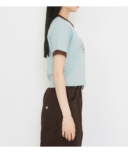 Dickies(ディッキーズ)の「Dickies/ディッキーズ プリントコンパクトTシャツ(Tシャツ/カットソー・レディース・イエロー系その他/ブルー・MEDIUM/SMALL)」の4枚目の写真