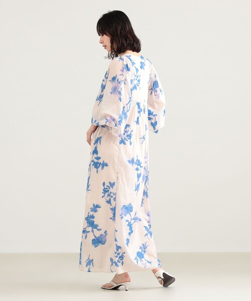 Demi-Luxe BEAMS(デミルクス ビームス)の「ne Quittez pas / ローズ スモック ワンピース(ワンピース・レディース・ホワイト系その他5/グリーン・MEDIUM)」の5枚目の写真