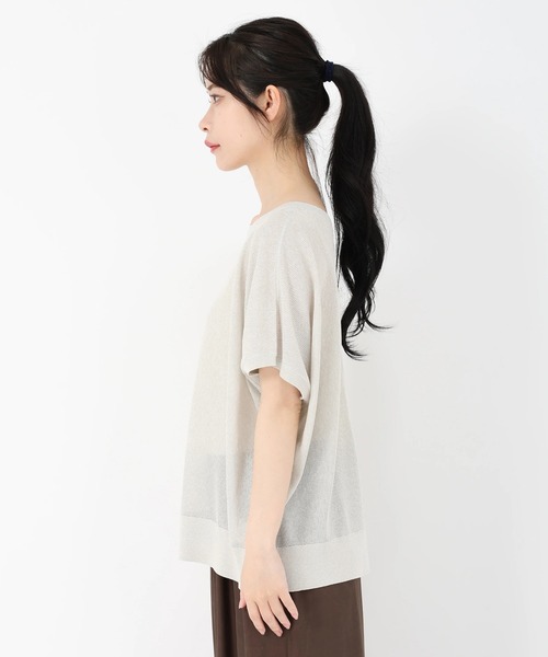 STRAWBERRY-FIELDS(ストロベリーフィールズ)の「オレアポリー_杢調ニット(Tシャツ/カットソー・レディース・インディゴブルー/ブラウン/サンドベージュ・2)」の16枚目の写真