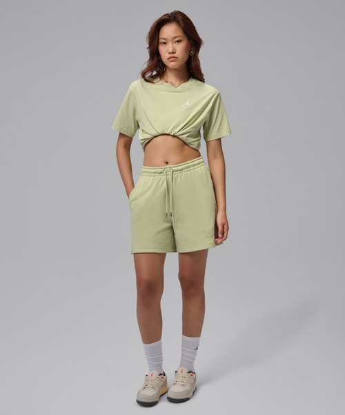 JORDAN BRAND（ジョーダンブランド）の「ジョーダン フライト フリース ウィメンズショートパンツ / Jordan Flight Fleece Women's Shorts IF1155-371 Olive Aura（その他パンツ・レディース・オリーブ系・XS/M/L）」の2枚目の写真