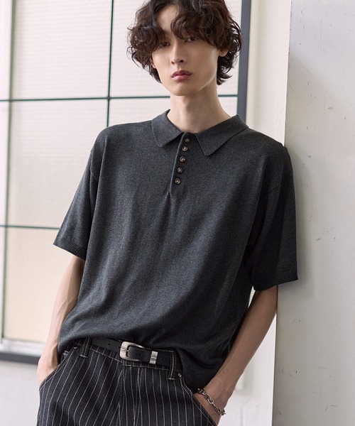 セール】〔BLACK LABEL〕SORONA PONTE RIB POLO SHIRT：ソロナブレンド