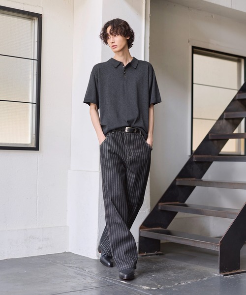 Bleme（ブレム）の「クラシック サマーニット ポロシャツ（ポロシャツ・メンズ・ブラック/オフホワイト/ブルー・L/S/M/XL）」の4枚目の写真