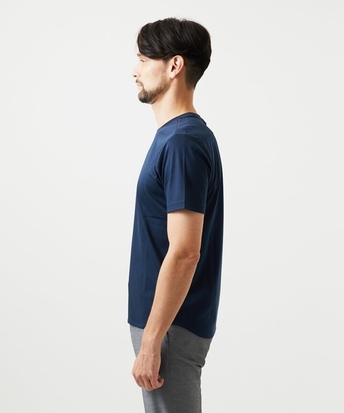 MICHEL KLEIN HOMME (ミッシェルクランオム)の「クルーネック半袖カットソー(Tシャツ/カットソー・メンズ・ホワイト/ライトブルー/ブラック/ネイビー/グレー・MEDIUM/LARGE/X-LARGE)」の9枚目の写真