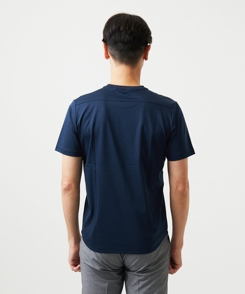 MICHEL KLEIN HOMME (ミッシェルクランオム)の「クルーネック半袖カットソー(Tシャツ/カットソー・メンズ・ホワイト/ライトブルー/ブラック/ネイビー/グレー・MEDIUM/LARGE/X-LARGE)」の10枚目の写真
