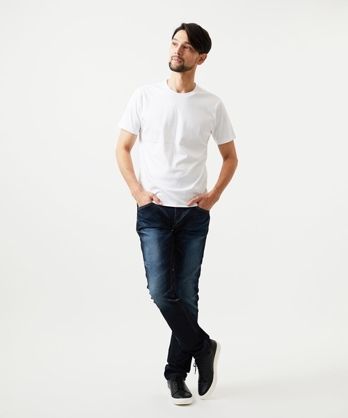 MICHEL KLEIN HOMME (ミッシェルクランオム)の「クルーネック半袖カットソー(Tシャツ/カットソー・メンズ・ホワイト/ライトブルー/ブラック/ネイビー/グレー・MEDIUM/LARGE/X-LARGE)」の15枚目の写真
