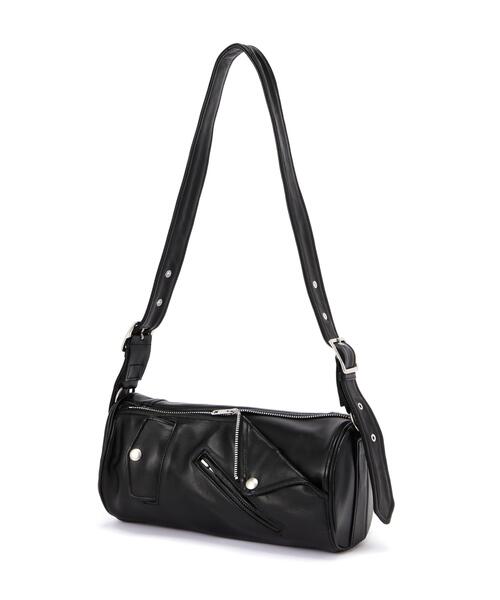 beautiful people(ビューティフルピープル)の「beautiful people/ビューティフルピープル/excerption riders cylinder bag(ショルダーバッグ・レディース・ブラック・F)」の5枚目の写真